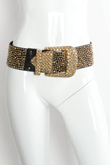 Vintage Michael Morrison Thousand Shimmer Leather Belt mannequin front @ Recess LA