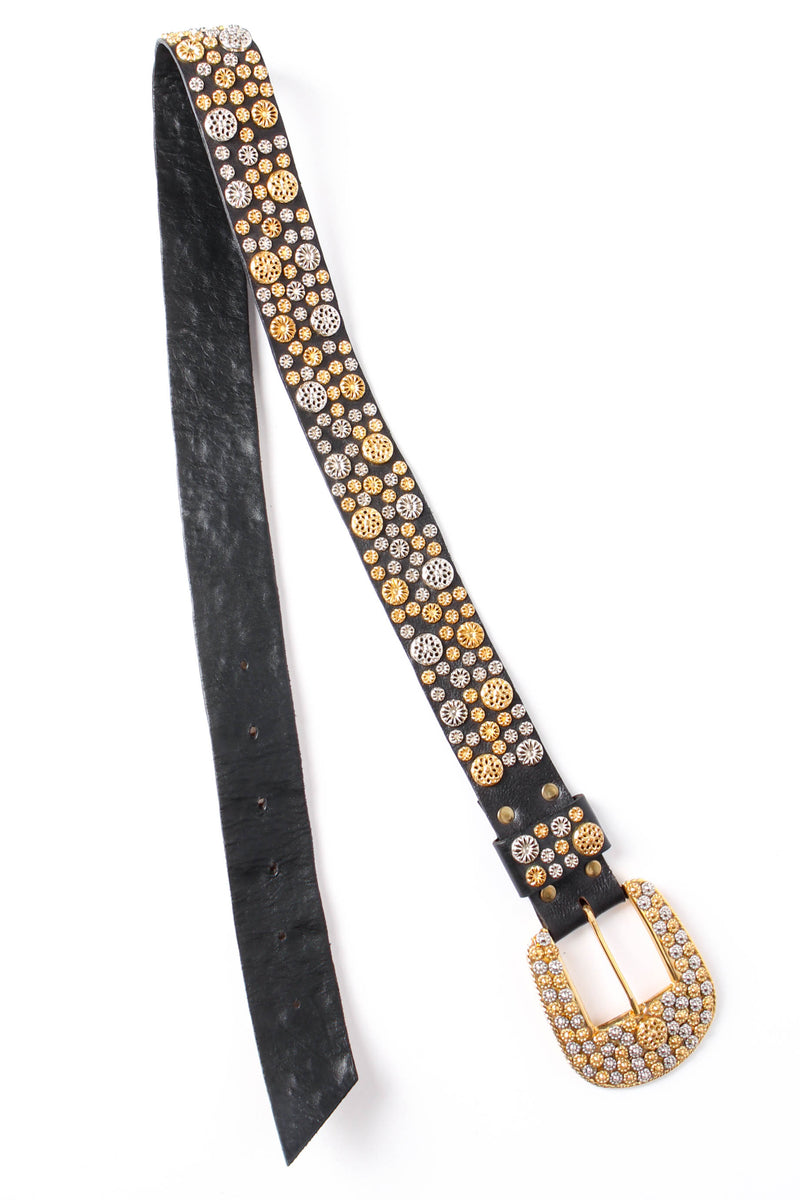 Vintage Michael Morrison Intricate Filigree-Studded Belt folded crop at Recess Los Angeles