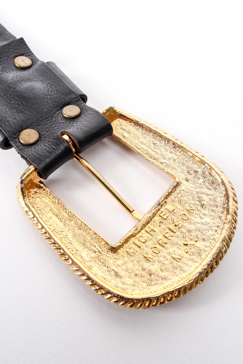 Vintage Michael Morrison Intricate Filigree-Studded Belt buckle at Recess Los Angeles