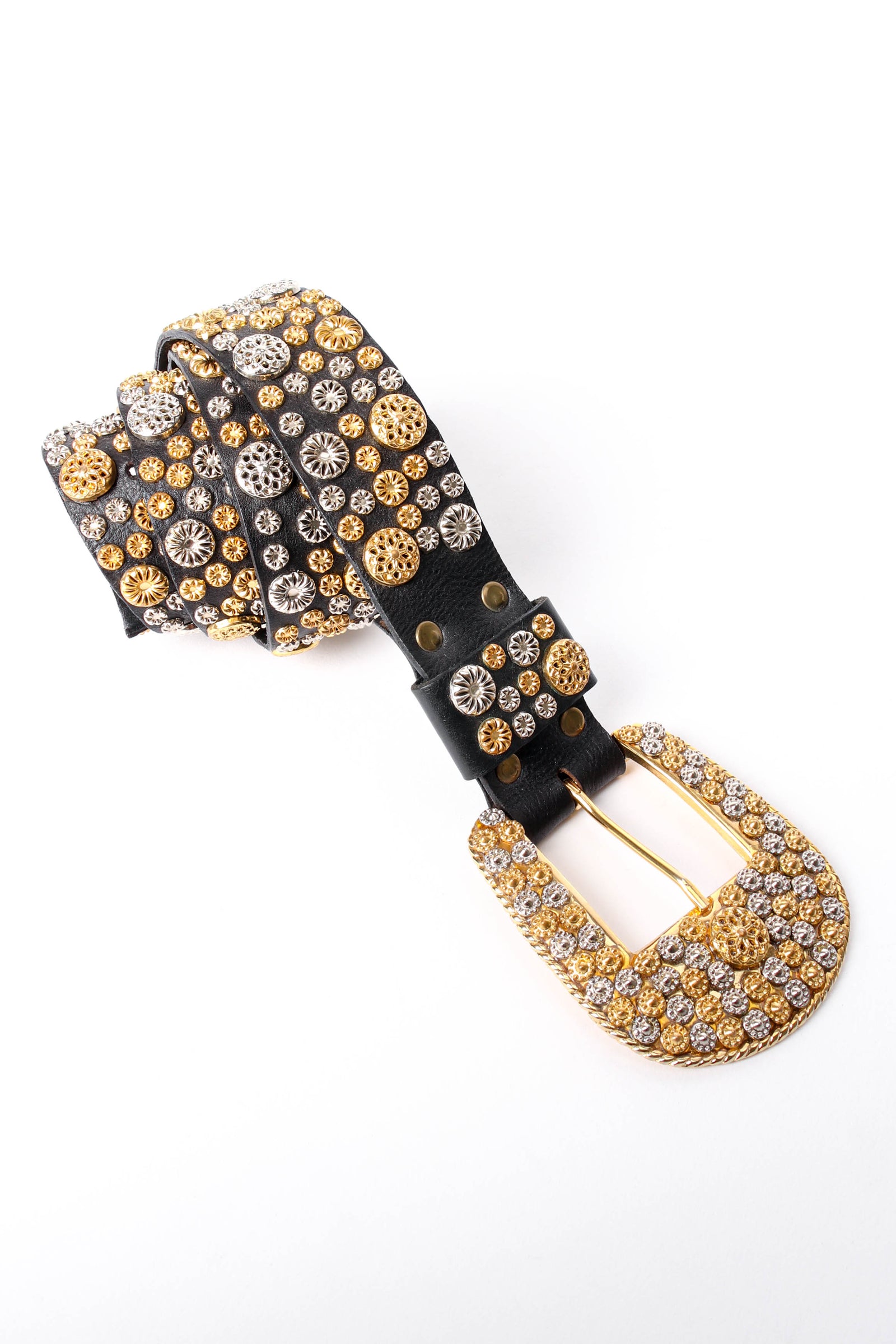 Vintage Michael Morrison Intricate Filigree-Studded Belt  display picture 1