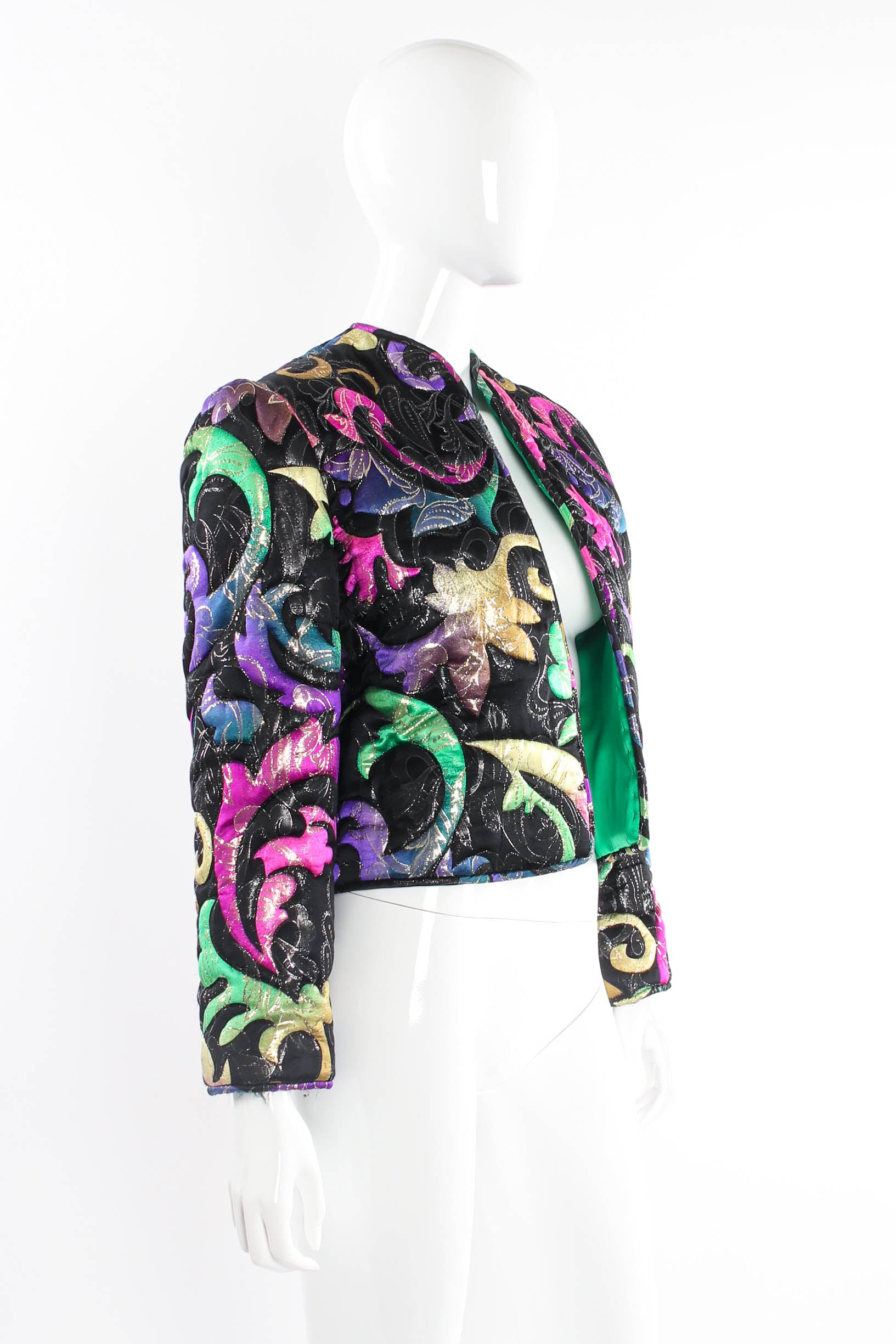 Vintage Michael Novarese Fleur Metallic Jacket side on mannequin @recessla