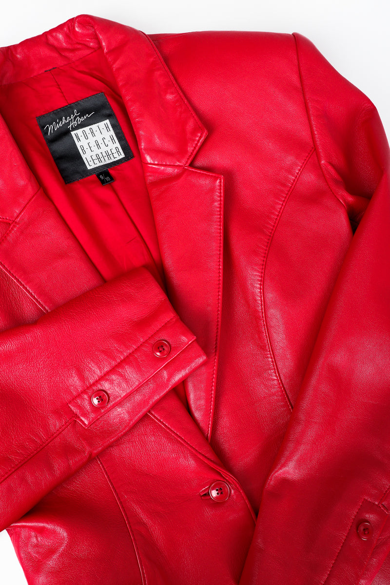 Vintage North Beach Leather by Michael Hoban Leather Jacket Lapel