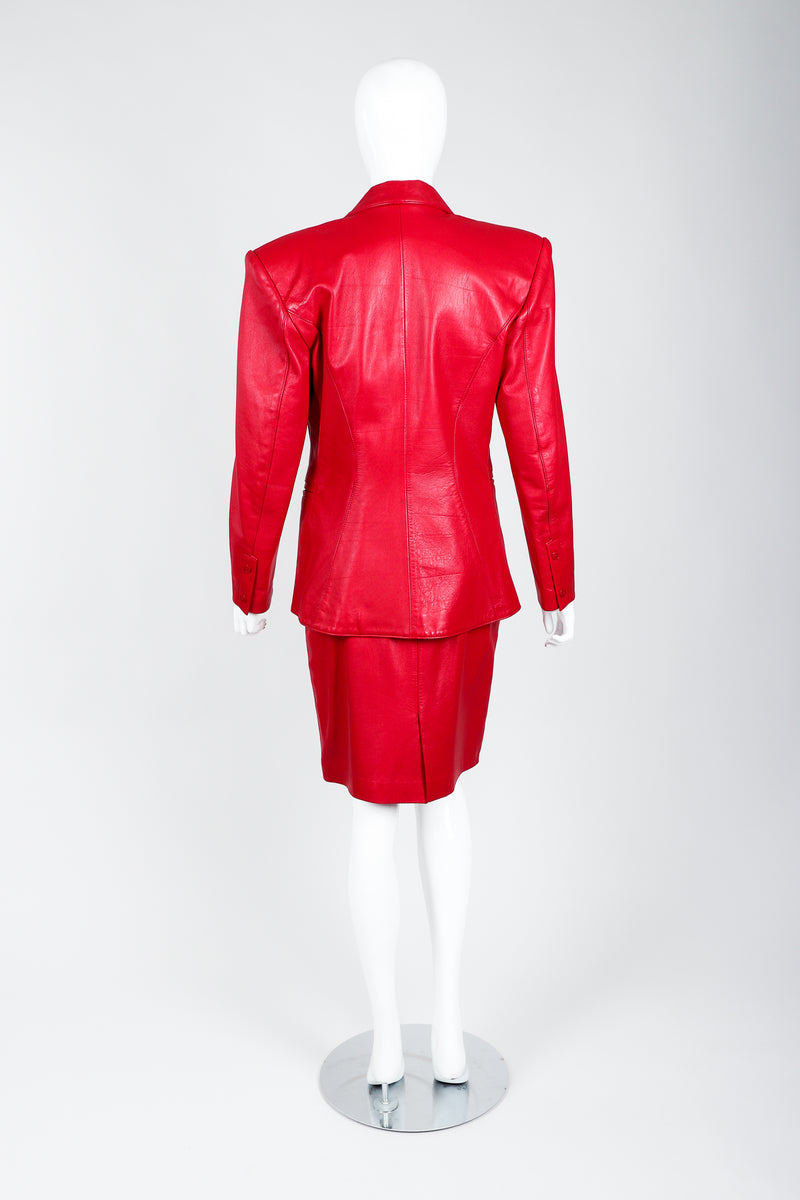 Vintage North Beach Leather by Michael Hoban\ Leather Suit on Mannequin back at Recess