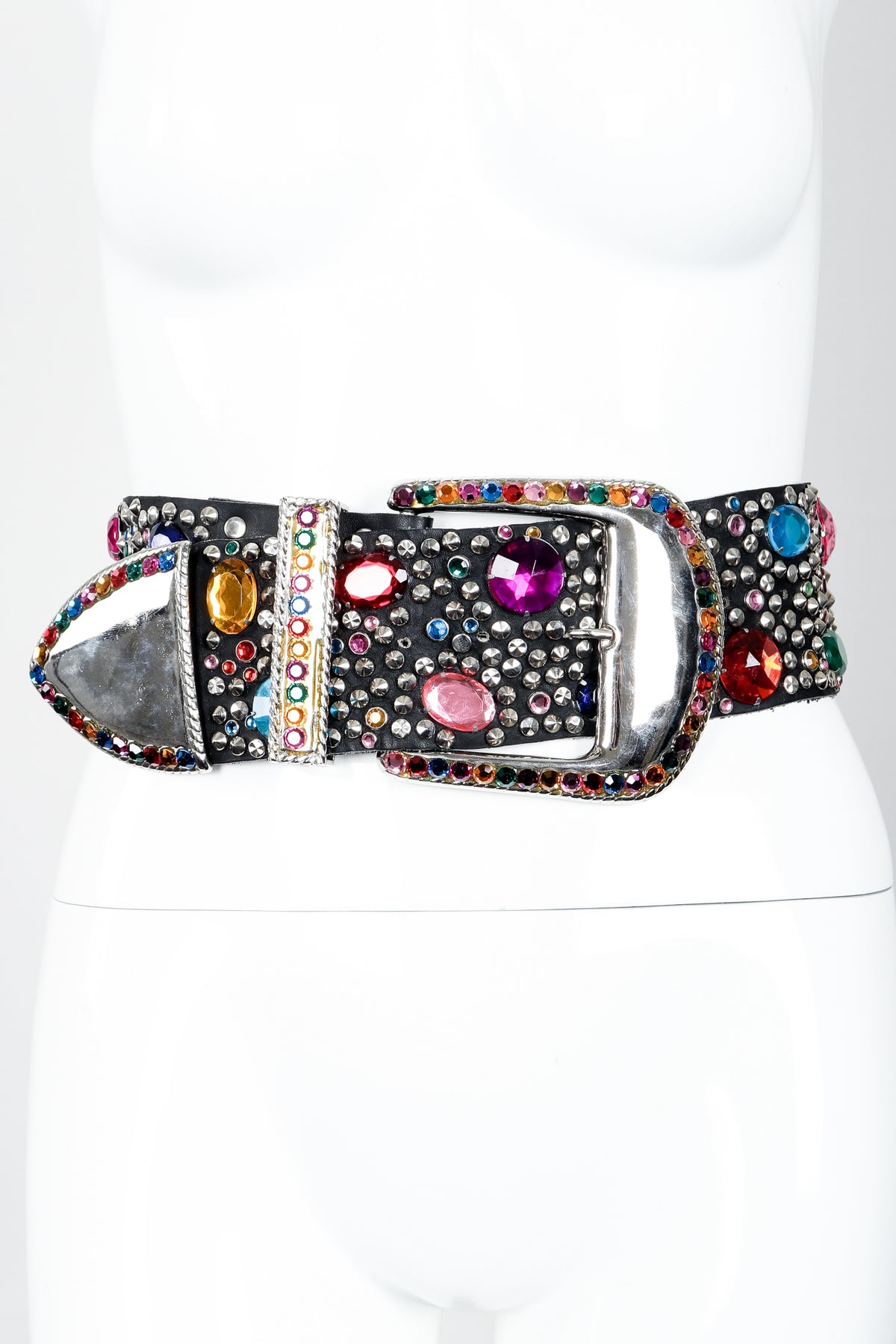 Vintage Michael Morrison MX Rainbow Candy Jewel Studded Belt – Recess