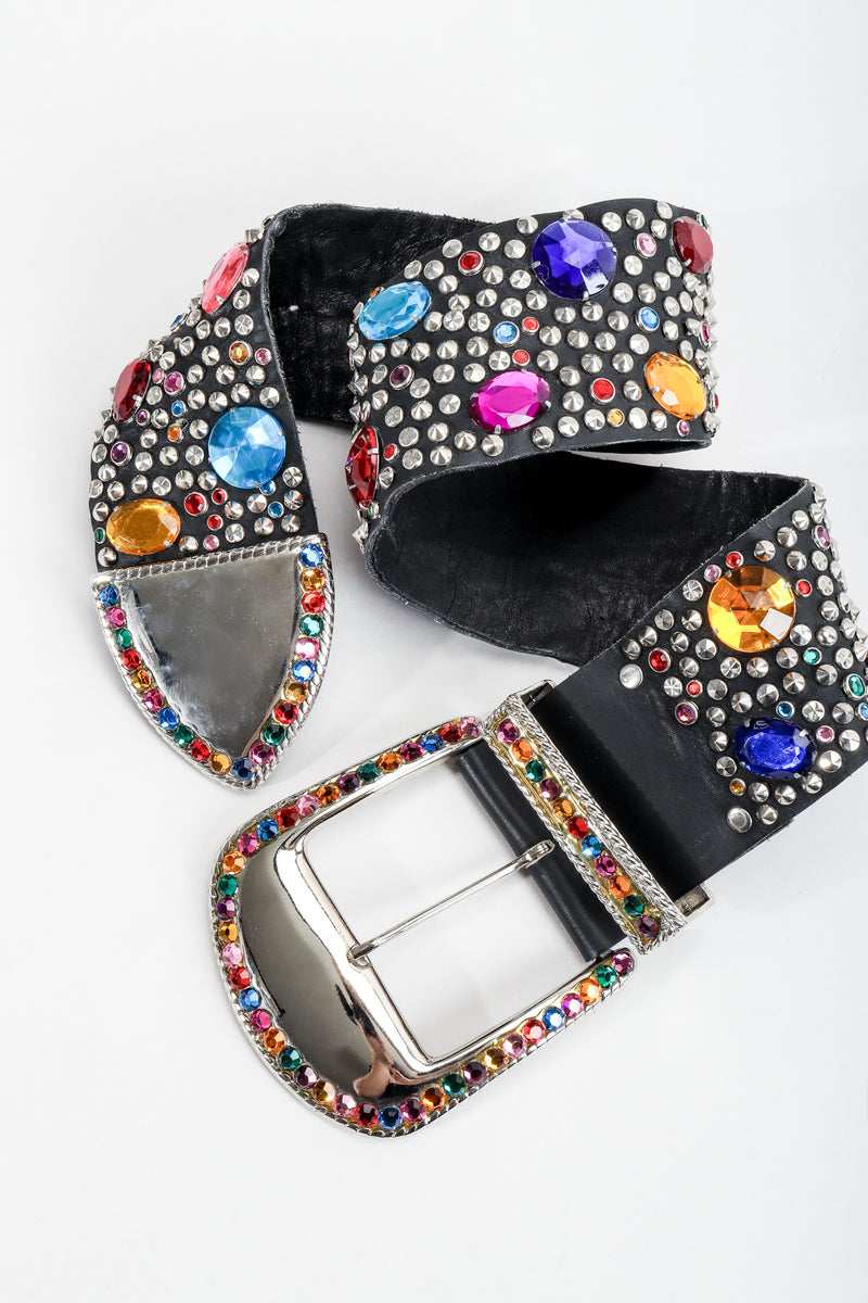 Vintage Michael Morrison MX Rainbow Candy Jewel Studded Belt at Recess