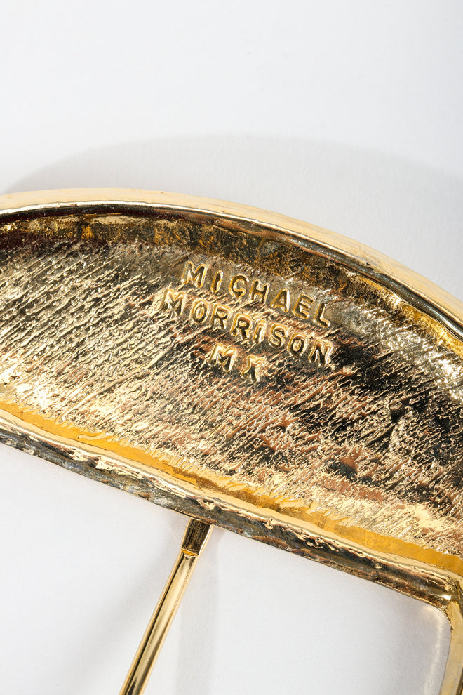 Vintage Michael Morrison MX Signature Stamp on buckle
