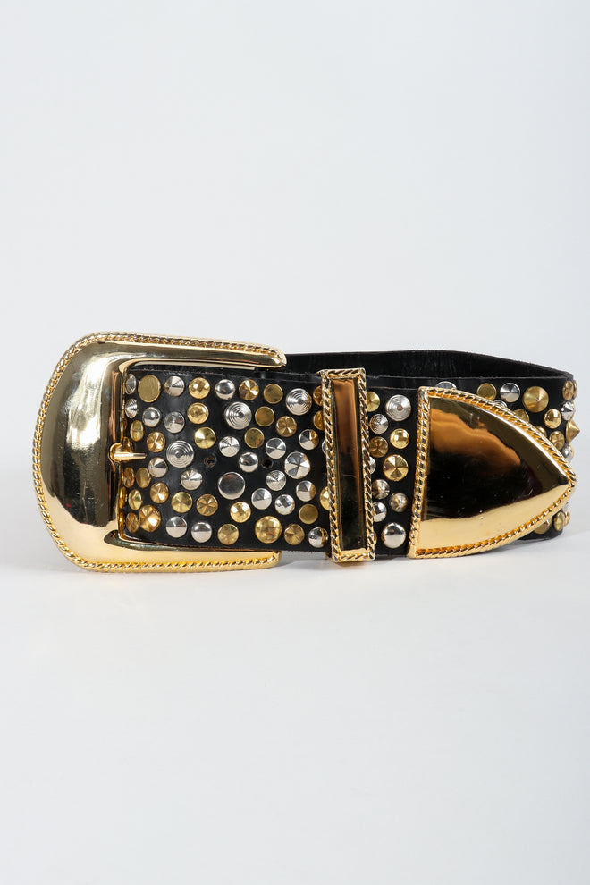 Vintage Michael Morrison MX Extra-Wide Leather Stud Belt at Recess Los Angeles