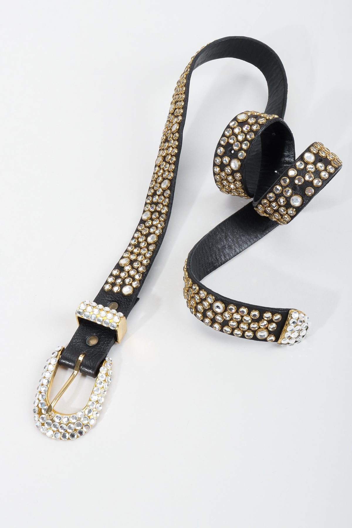 Vintage Michael Morrison MX Skinny Rhinestone Studded Belt – Recess