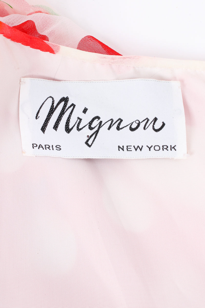 Vintage Mignon Blooming Polka Dot Dress brand tag @ Recess LA