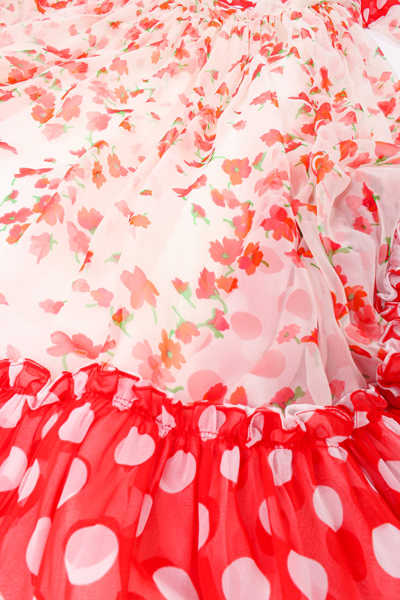 Vintage Mignon Blooming Polka Dot Dress print/fabric detail  @ Recess LA