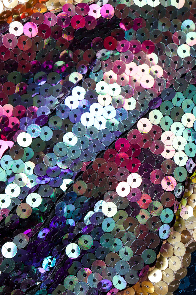 Vintage Mignon Midnight Sequined Fabric detail