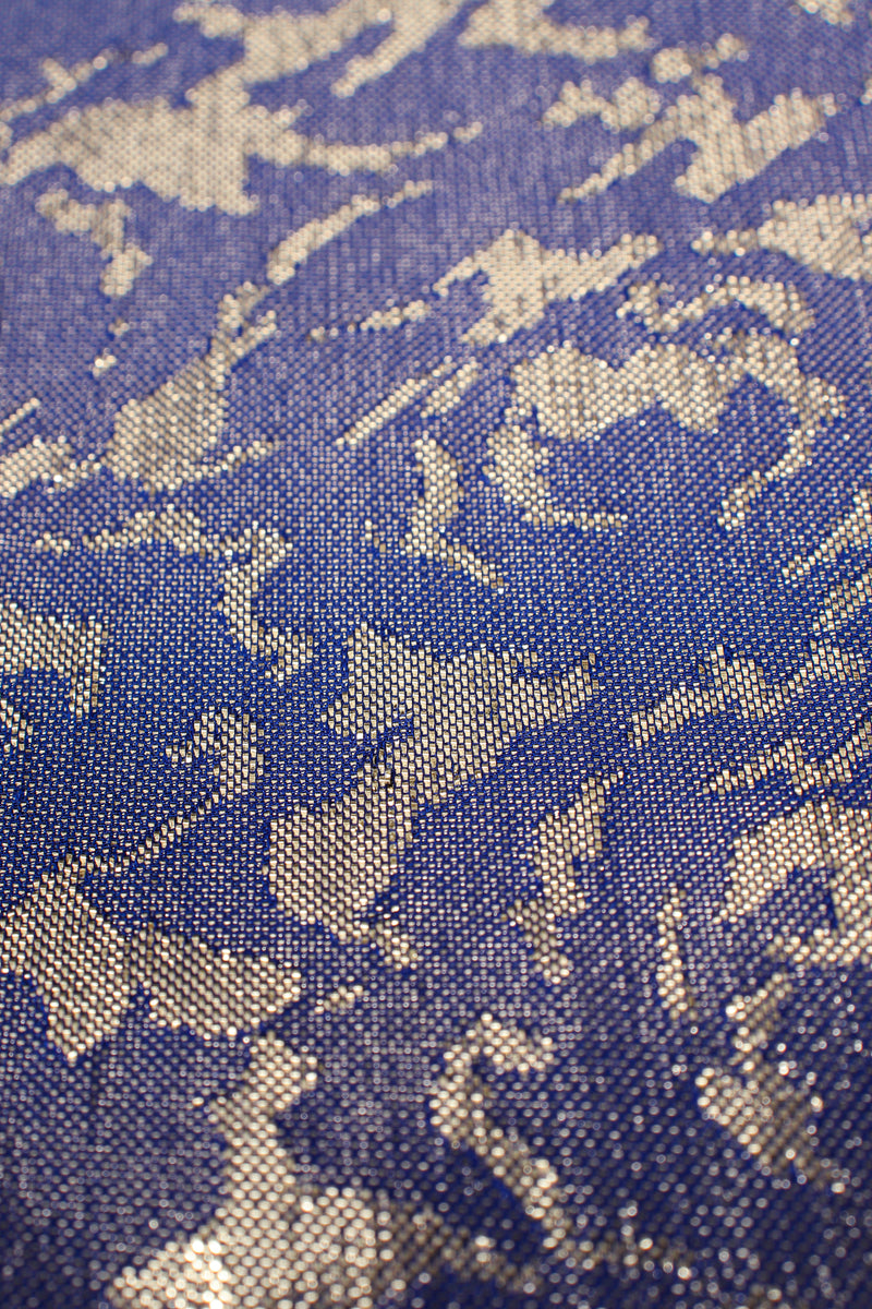 Vintage Mignon Rose Brocade Waist Wrap Dress fabric detail at Recess Los Angeles