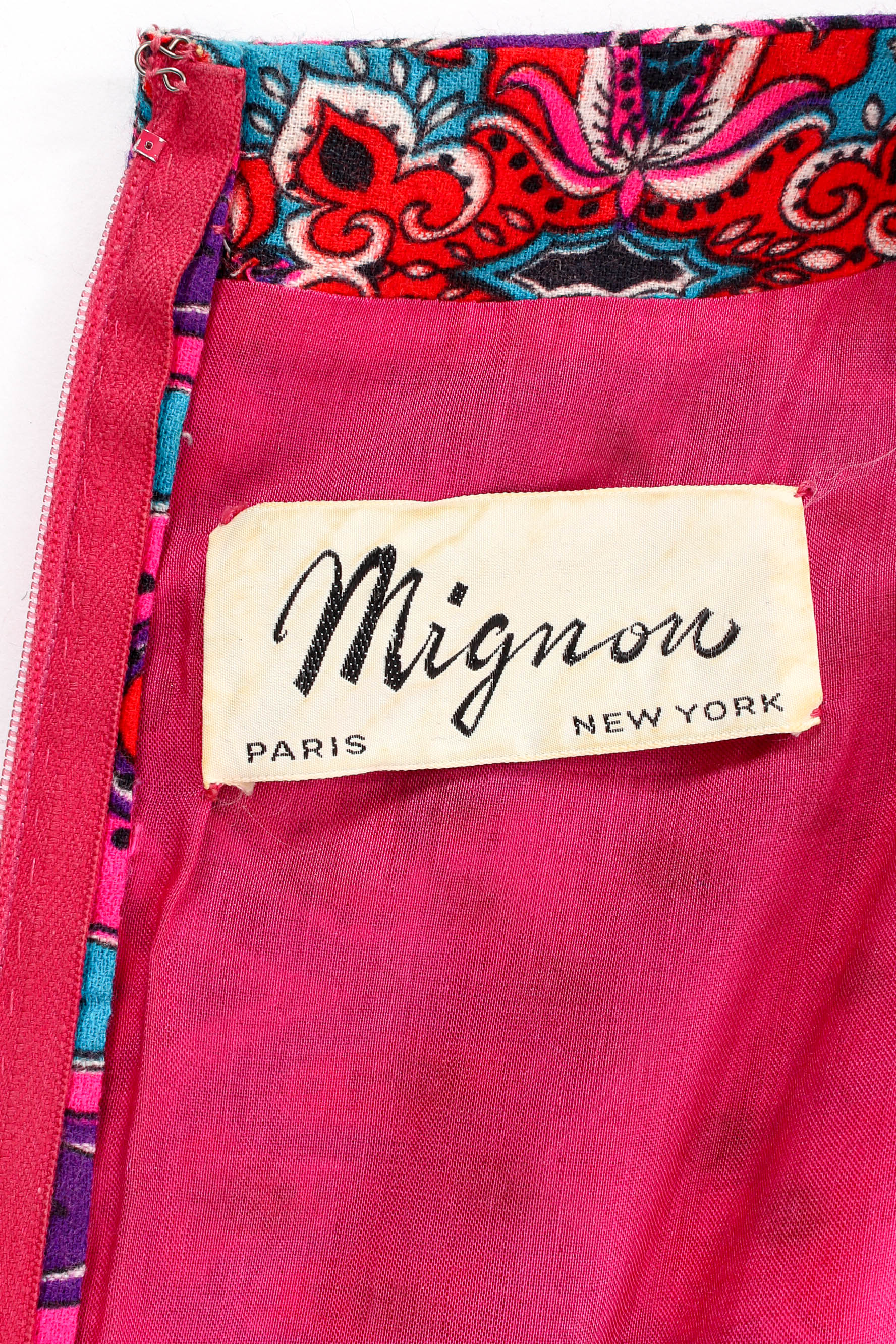 Vintage Mignon Jeweled & Studded Botanical Jumpsuit label detail @ Recess LA