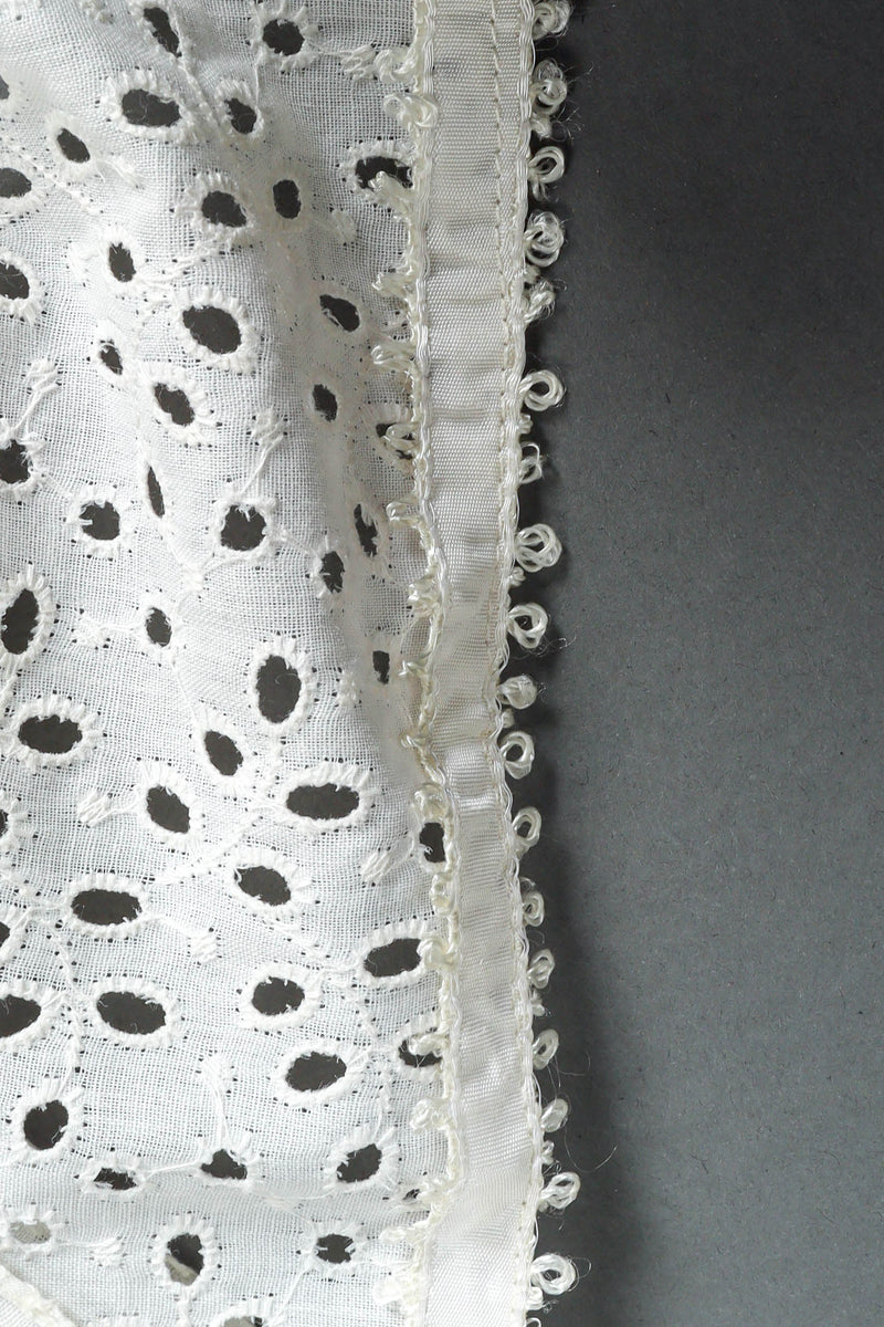 Vintage Mignon Ruffle Eyelet Skirt Set picot ribbon edge hem detail @ Recess LA