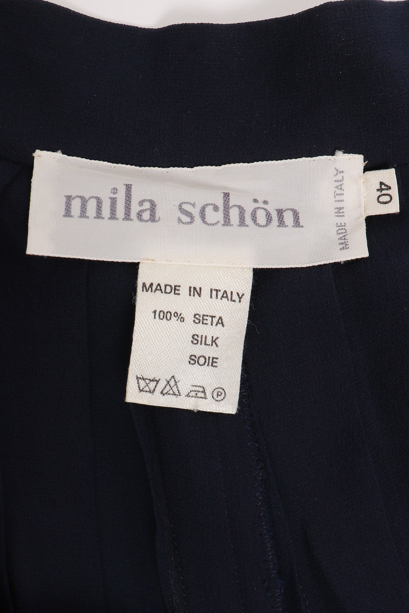 Vintage Mila Schon Sheer Chiffon Palazzo Pant label at Recess Los Angeles