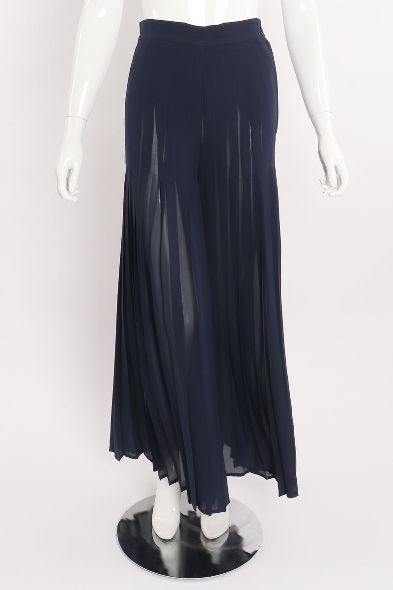 Vintage Mila Schon Sheer Chiffon Palazzo Pant on Mannequin front at Recess Los Angeles