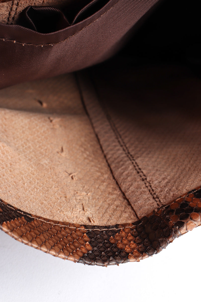 Vintage Mila Schon Snake Print Leather Short lining/leather hem @ Recess LA