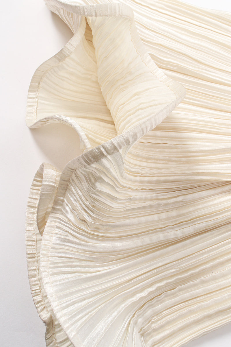Vintage Milli Pleated Halter Sheath Gown Set hem at Recess Los Angeles