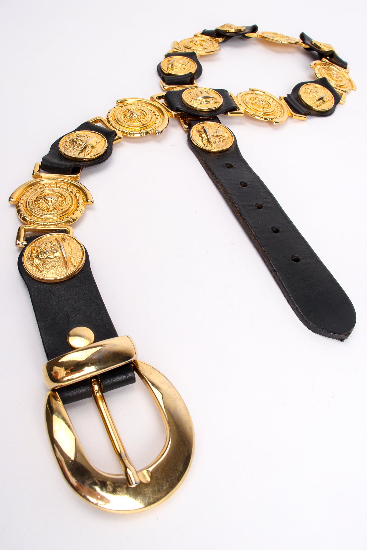 Vintage Milos Italy Leather Linked Medusa Belt – Recess
