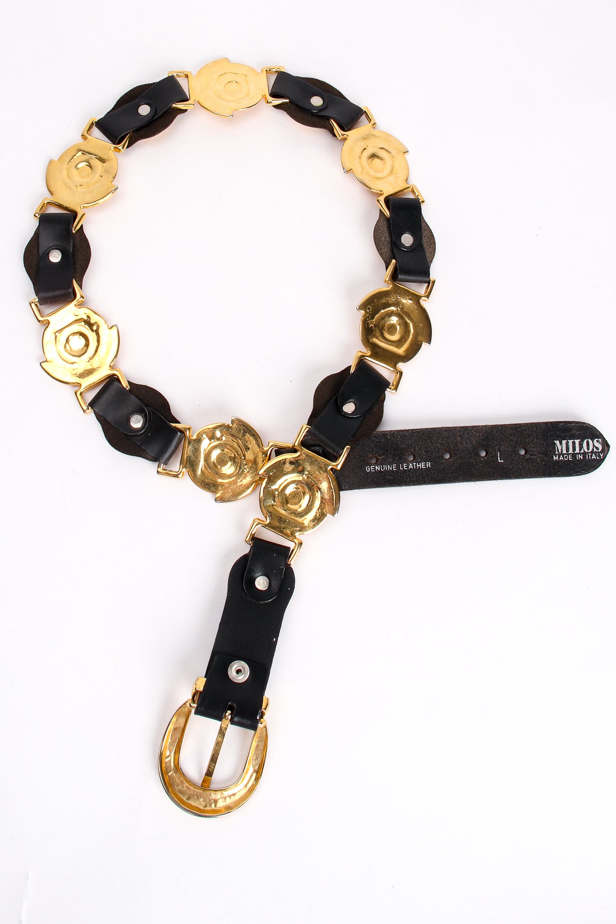 Vintage Milos Italy Leather Linked Medusa Belt – Recess