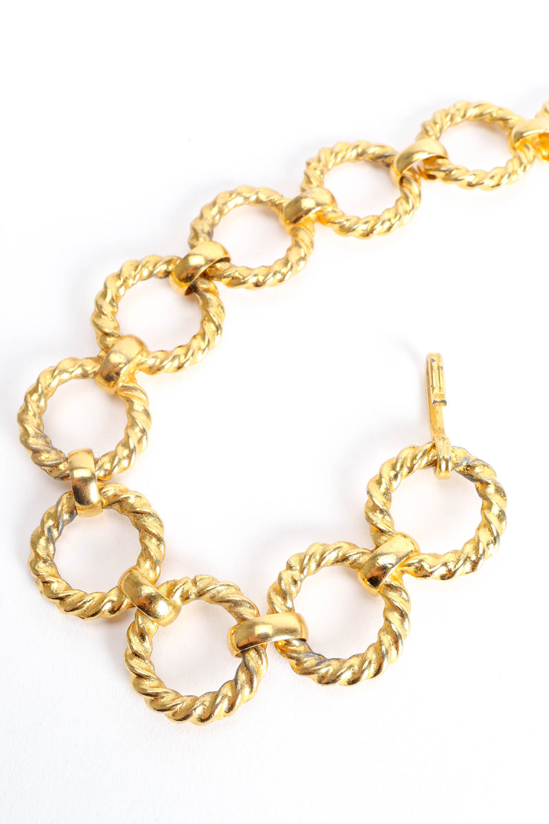 Vintage Mimi Di N Lion Medallion Necklace hook clasp detail  @ Recess LA