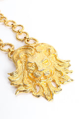 Vintage Mimi Di N Lion Medallion Necklace lion close up @ Recess LA