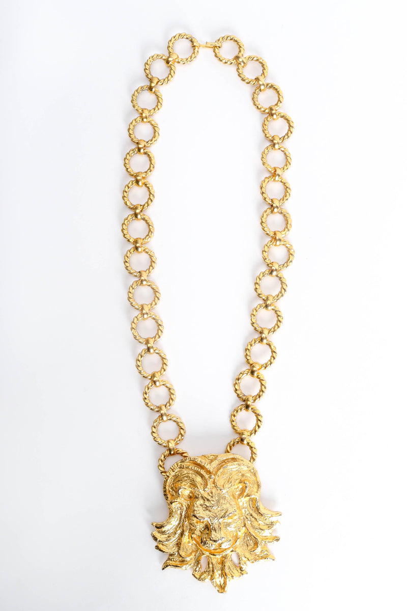 Vintage Mimi Di N Lion Medallion Necklace flat lay strand @ Recess LA