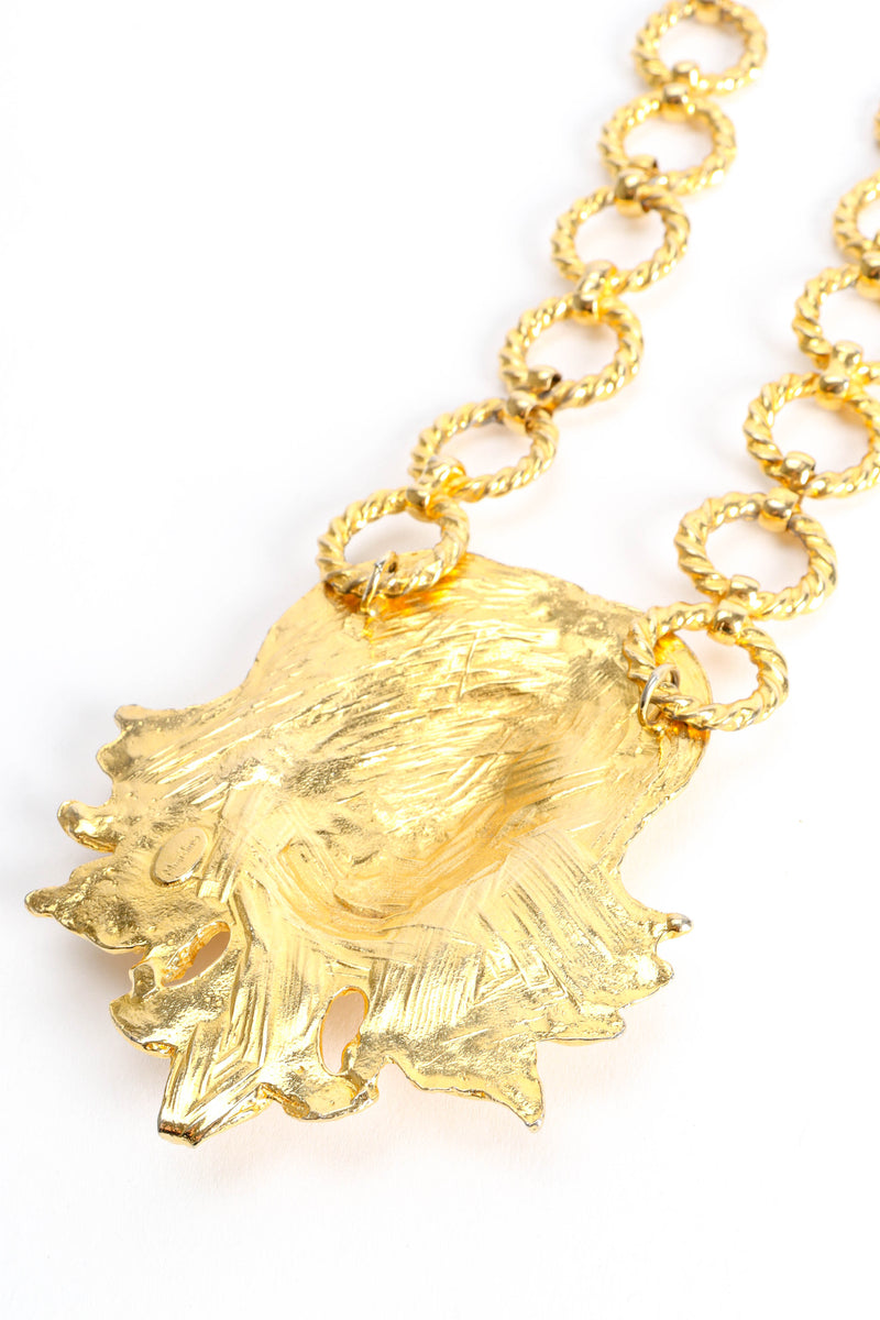 Vintage Mimi Di N Lion Medallion Necklace back of lion  @ Recess LA