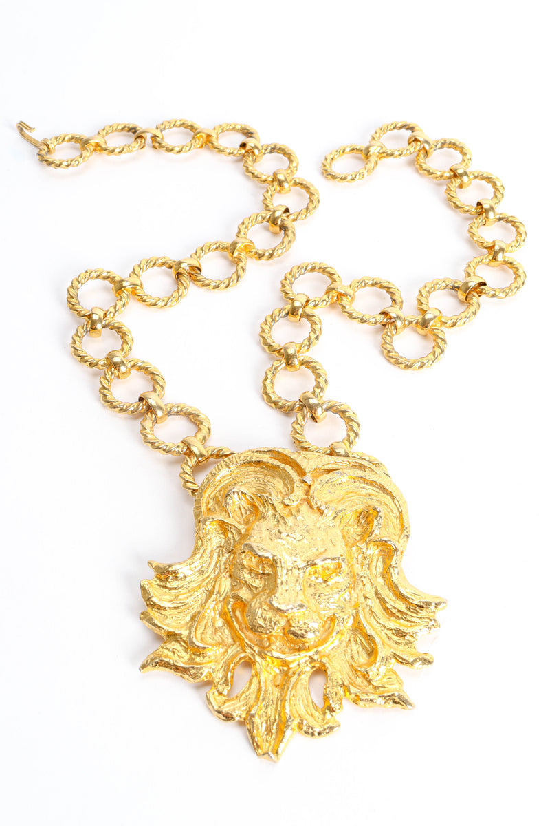 Vintage Mimi Di N Lion Medallion Necklace flat lay @ Recess LA