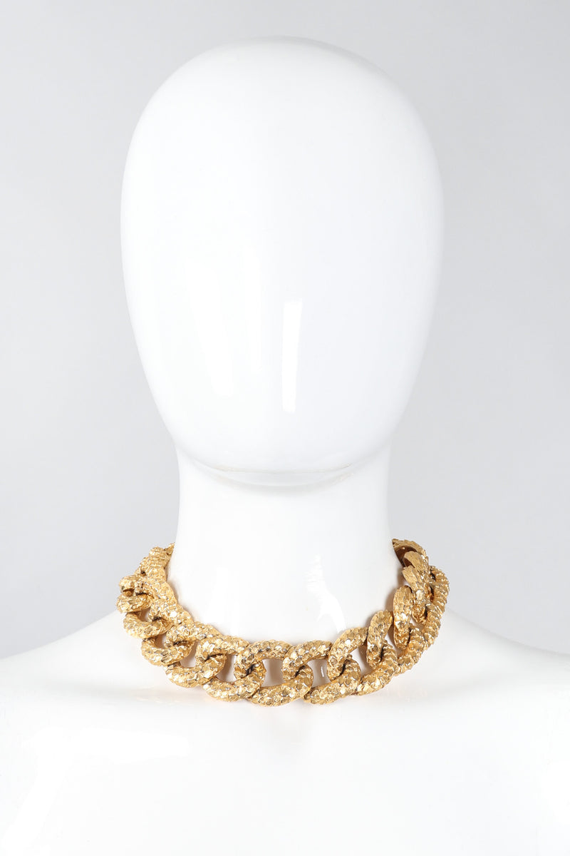 Recess Los Angeles Vintage Mimi Di N Niscemi Textured Curb Chain Collar Nugget Necklace