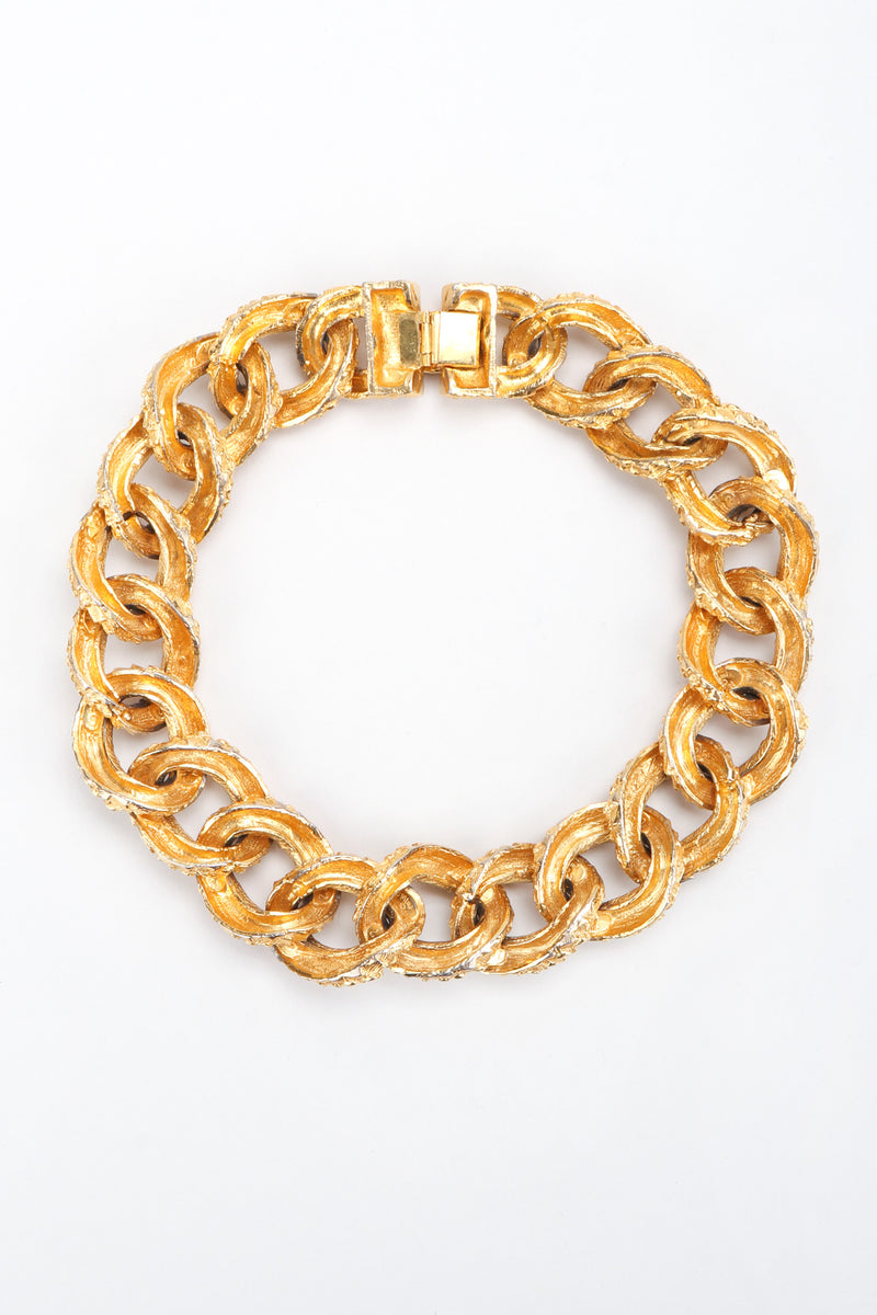 Recess Los Angeles Vintage Mimi Di N Niscemi Textured Curb Chain Collar Nugget Necklace