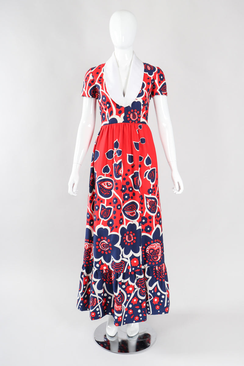 Recess Los Angeles Vintage Oscar de la Renta Shawl Collar Marimekko Floral Dress