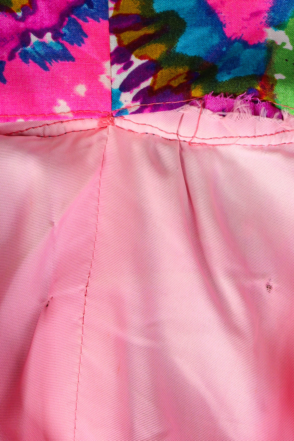 Vintage I.Magnin Tie Dye Print Palazzo Jumpsuit holes in waist liner @ Recess LA