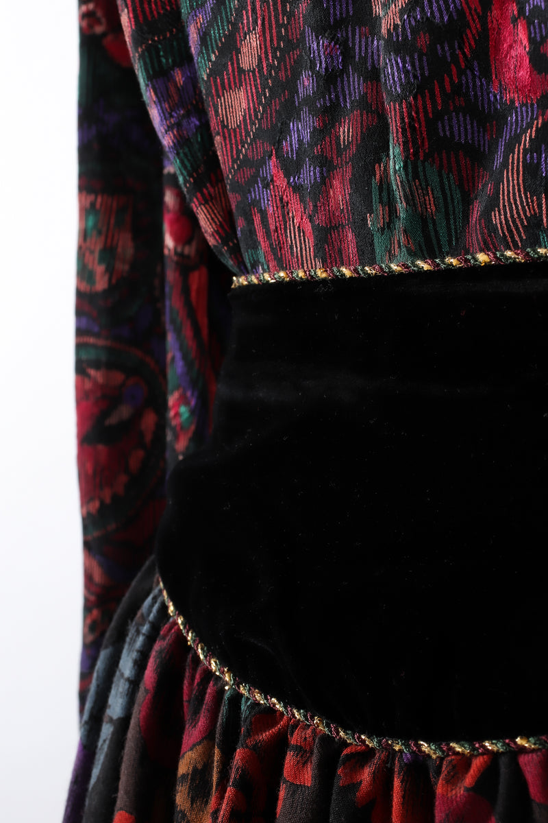 Vintage Miss O Oscar de la Renta Floral Paisley Blouse & Skirt Set  waistband wear @ Recess LA