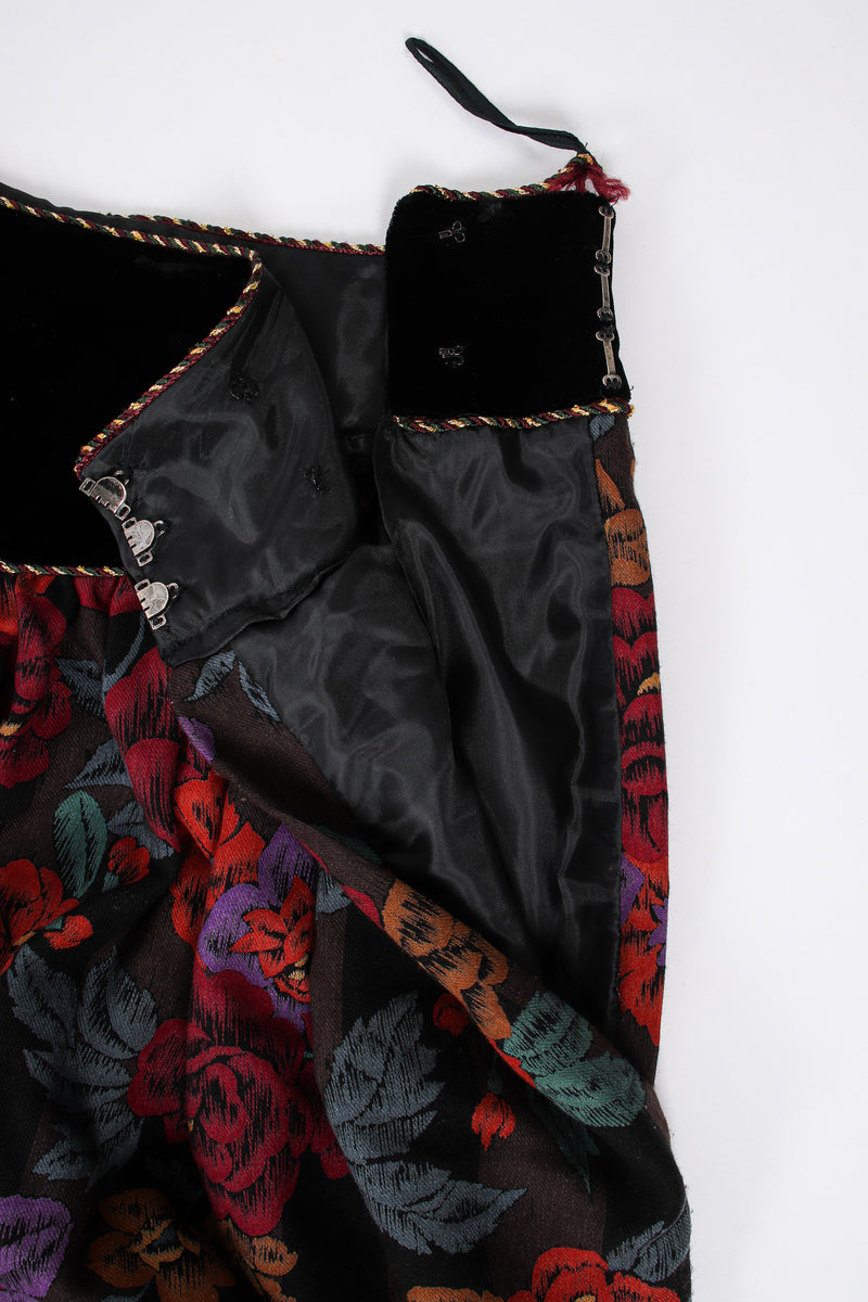 Vintage Miss O Oscar de la Renta Floral Paisley Skirt Set waistband detail @ Recess LA