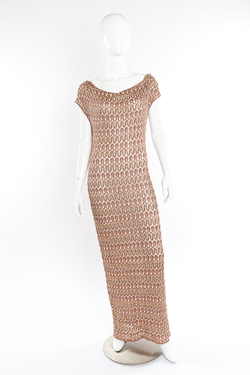 Missoni metallic knit dress on mannequin @recessla