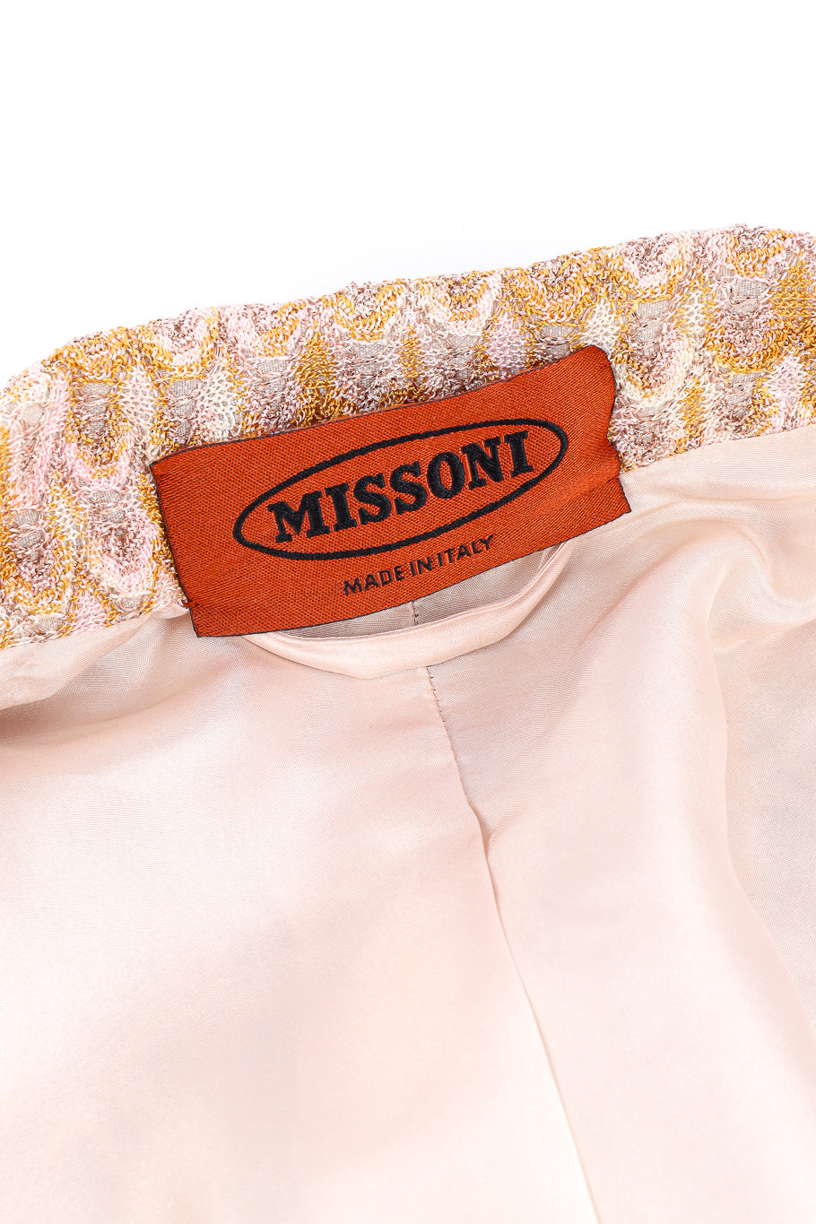 Missoni scallop knit coat designer tag @recessla