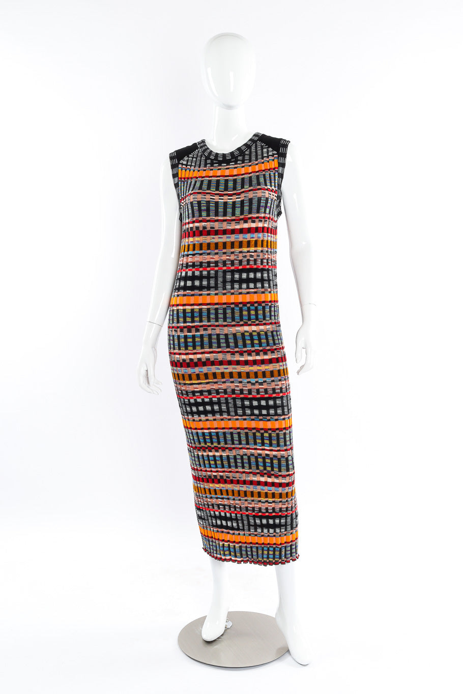 Chunky Knit Ribbed Maxi Dress on Mannequin @recessla