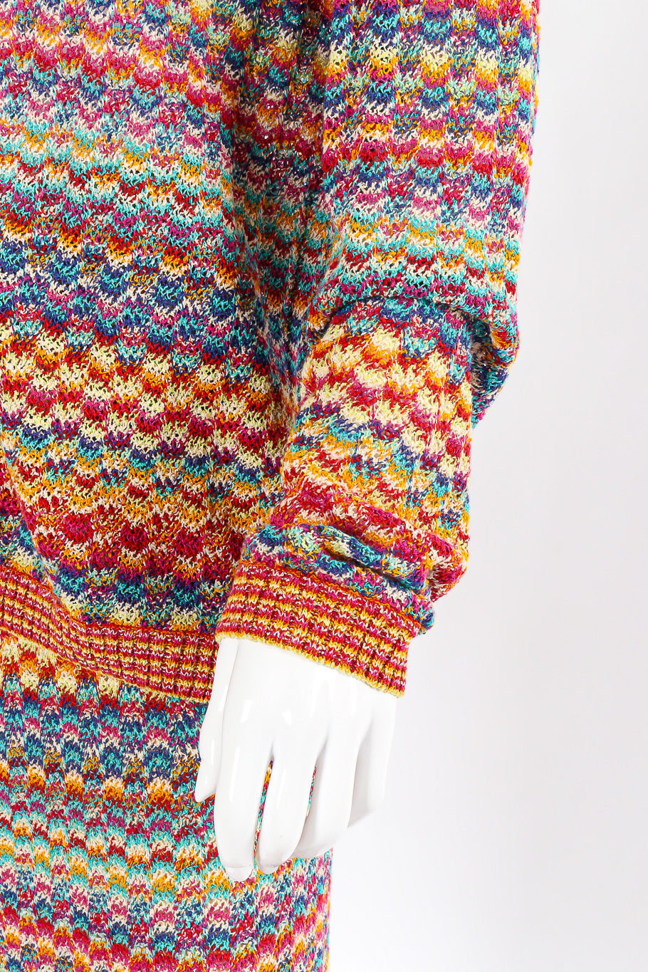 Scallop stripe classic knit 2 piece set by Missoni mannequin sleeve cuff close @recessla