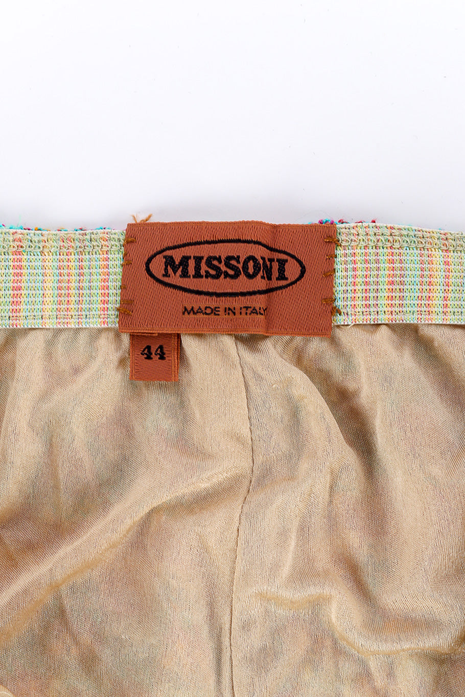 Scallop stripe classic knit 2 piece set by Missoni skirt tag @recessla