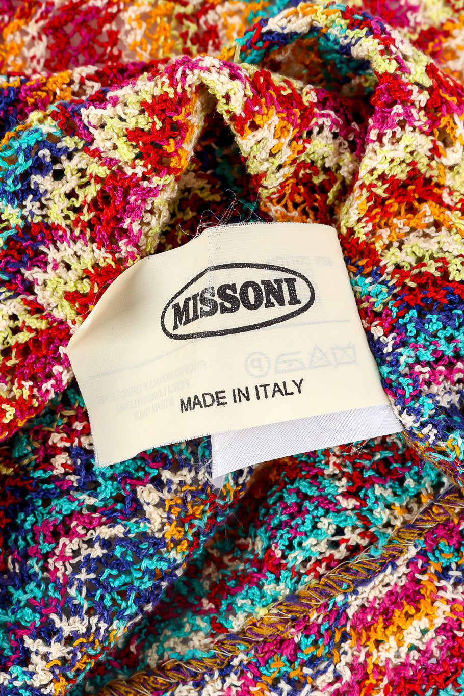 Scallop stripe classic knit 2 piece set by Missoni tag close @recessla