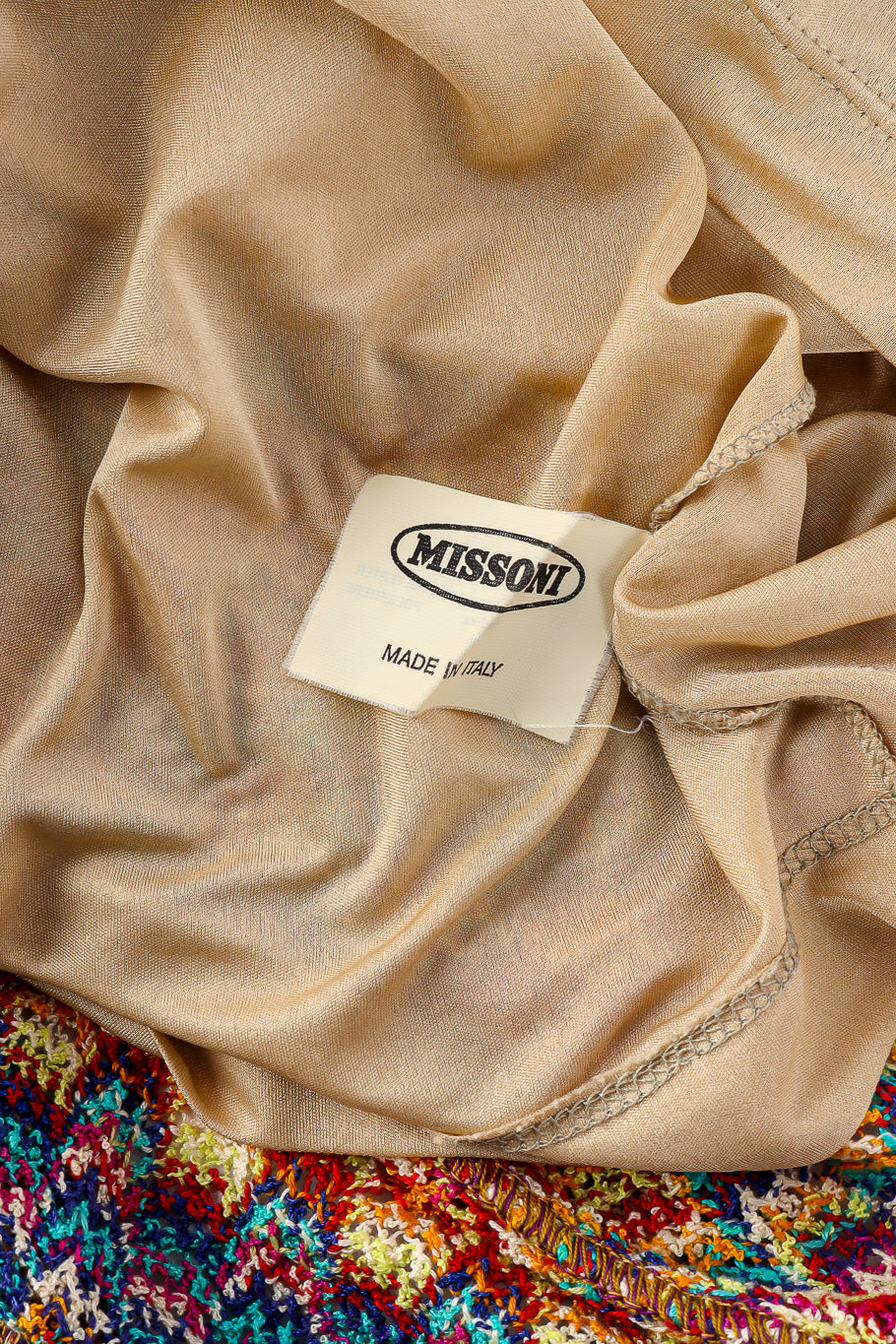 Scallop stripe classic knit 2 piece set by Missoni tag inside skirt lining @recessla
