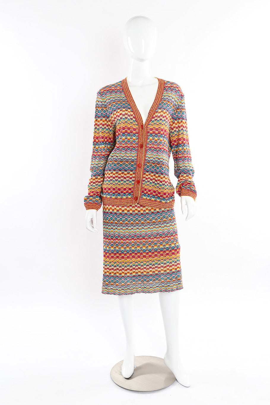 Scallop stripe classic knit 2 piece set by Missoni mannequin full length @recessla