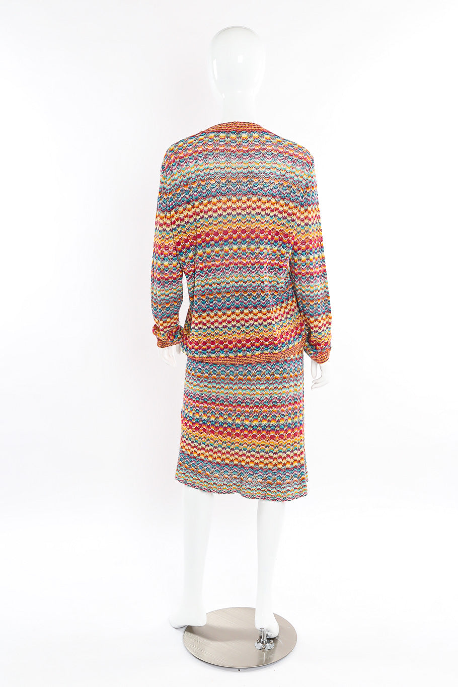 Scallop stripe classic knit 2 piece set by Missoni mannequin back view @recessla