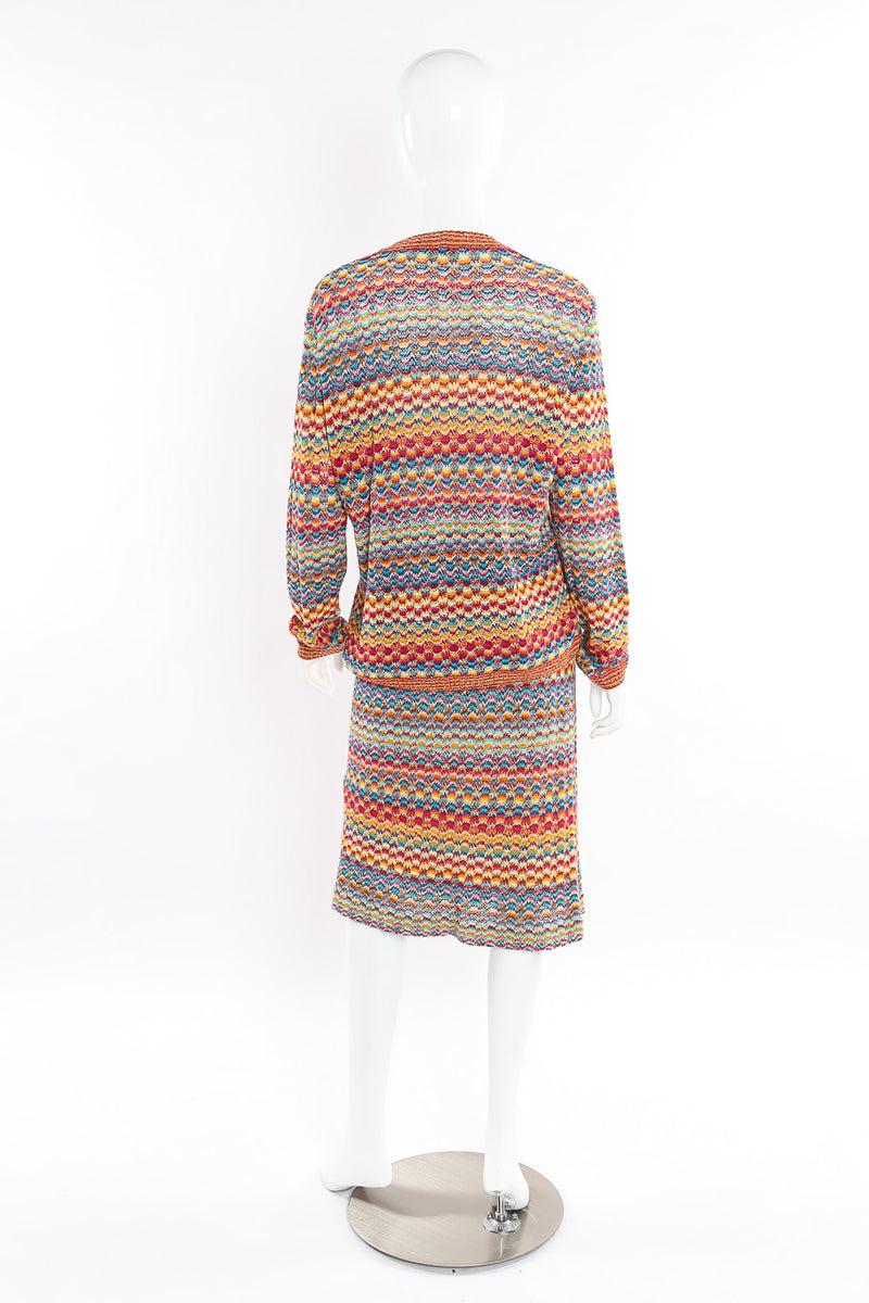 Scallop stripe classic knit 2 piece set by Missoni mannequin back view @recessla