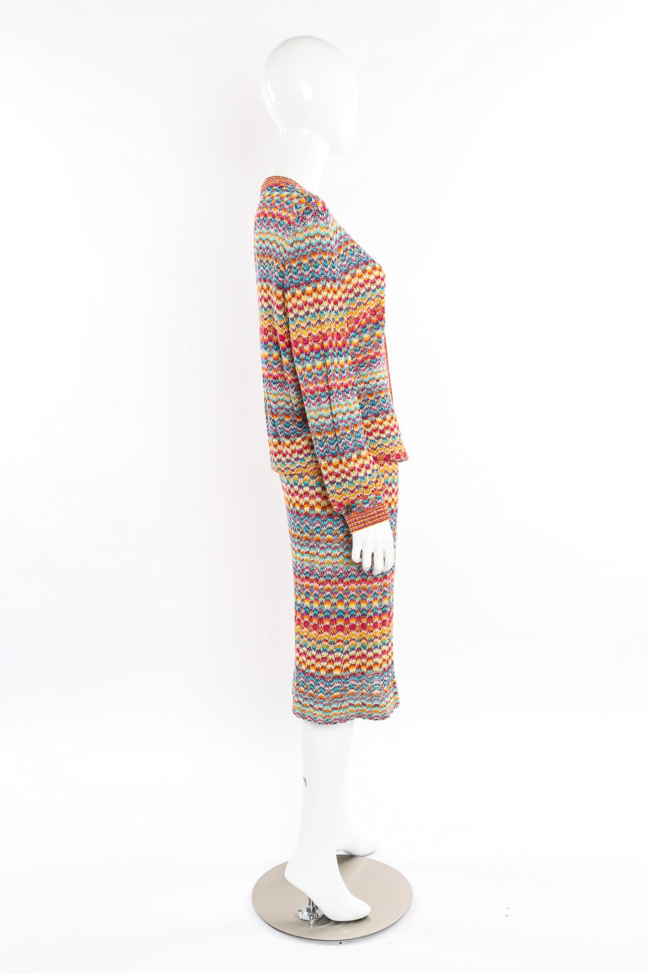 Scallop stripe classic knit 2 piece set by Missoni mannequin side view @recessla