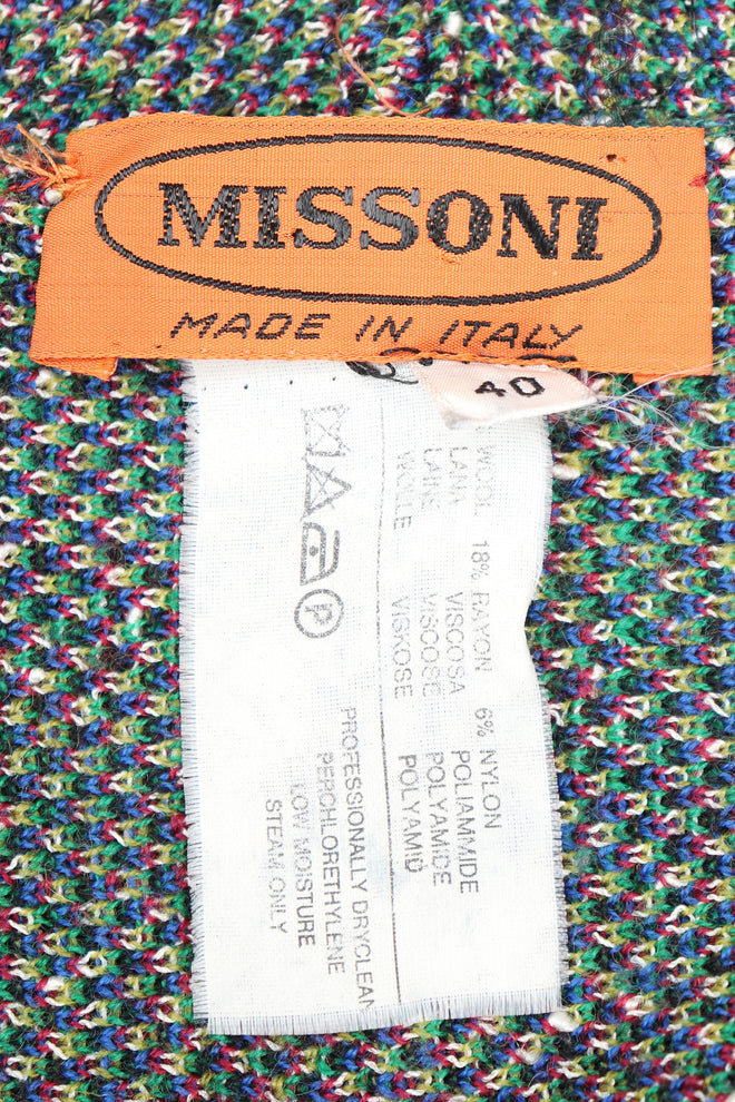Recess Designer Consignment Vintage Missoni Sequined Knit Sweater Jacket Los Angeles Resale