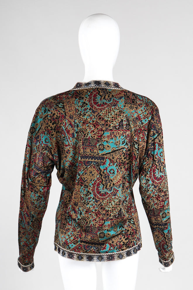Recess Los Angeles Vintage Missoni 3-piece Moroccan Print Sequin Silk Leisure Set