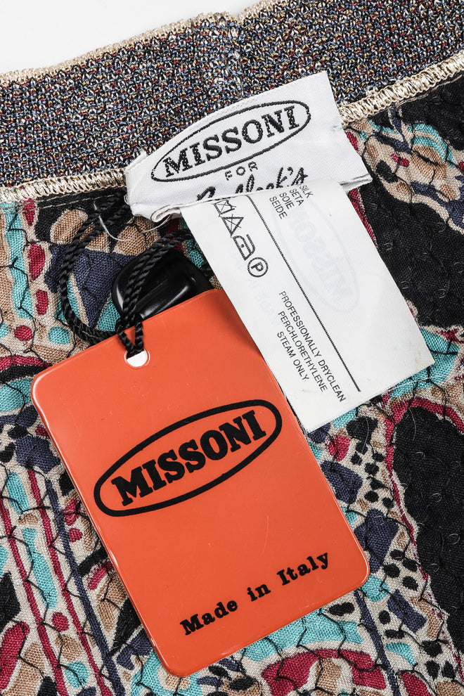 Recess Los Angeles Vintage Missoni 3-piece Moroccan Print Sequin Silk Leisure Set