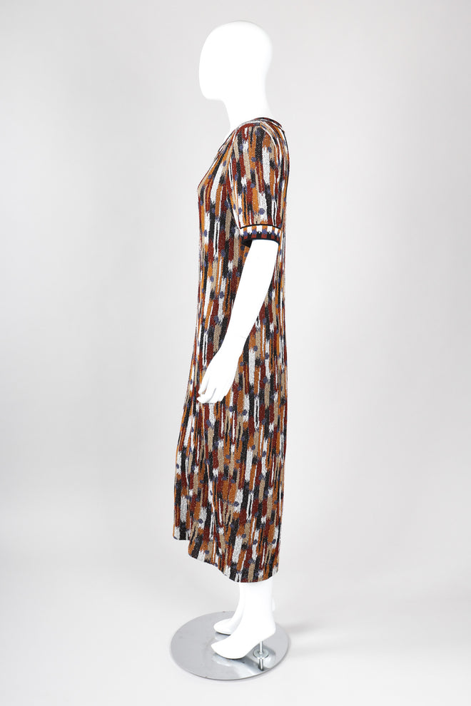 Recess Los Angeles Vintage Missoni Ikat Knit Midi Sweater Dress